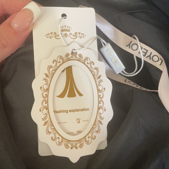 Black long dress open back - Picture 4 of 5